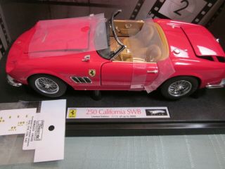 1/18 Hot Wheels ELITE Ferrari 250 California SWB Ferris Bueller ' s Custom RARE 2