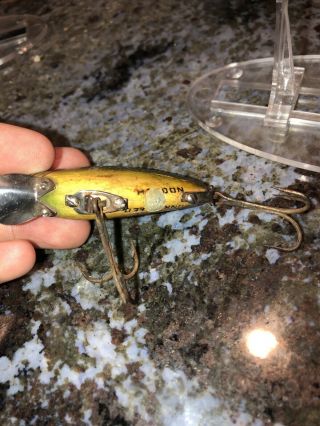 Vintage Heddon Punkinseed Fishing Lure Wood Bass Bait Very Rare 3