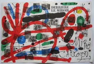 Vintage 1965 French Lithograph 36 Pg Folio Joan Miro Derriere le Miroir 151 - 152 2