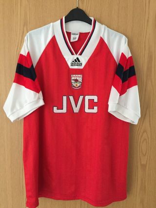 Arsenal Vintage Adidas Era Home Shirt 92 - 94 Mens Large