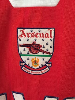 Arsenal Vintage Adidas Era Home Shirt 92 - 94 Mens Large 5