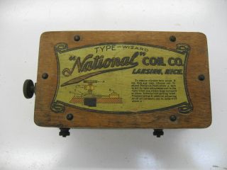 Vintage National Coil Co Hot Buzz Box Hit Miss Model T Gas Engine Early