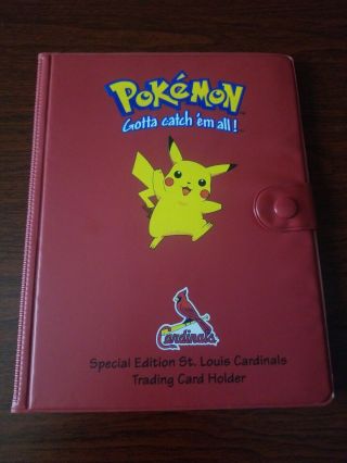 Rare St Louis Cardinals Pikachu Classic Pokemon Card Holder - 1999 Art