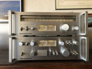 Vintage Mcs 3865 Stereo Integrated Amplifier And Am/fm Tuner 3710 Silver Face