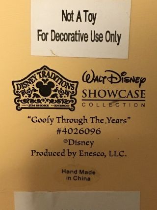 Walt Disney Showcase Jim Shore Goofy Through The Years 4026096 Enesco Rare 8