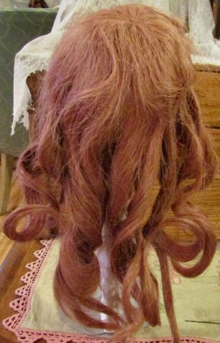 G240 Vintage 15 - 16 " Human Hair Doll Wig For Antique Bisque Doll