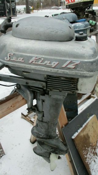Vintage Outboard Motor Sea King 12hp Not Froze 16of55