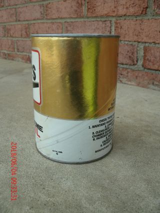 vintage Vickers motor oil quart can - late1960 ' s 4
