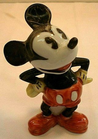 1950s? Mickey Mouse Vintage Disney Ceramic Figurine Reg.  789578
