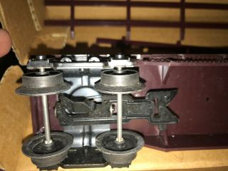 Rare Train Toy Vintage Marx 05528 Erie 8 Wheel Flat with Side Racks NOS 4