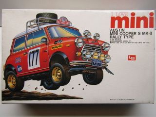Ls Vintage 1:20 Scale Austin Mini Cooper S Mk2 " Rally Type " Model Kit & Rare