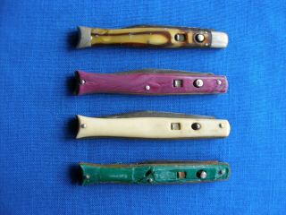 Group Of 4 Vintage Fishtail Pocket Knives