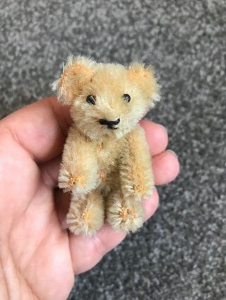 Vintage Miniature Schuco Mohair Teddy Bear 2.  75 " Blond Fully Jtd Nr