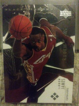 2003/04 Upper Deck Black Diamond Lebron James 184 Rookie Rare