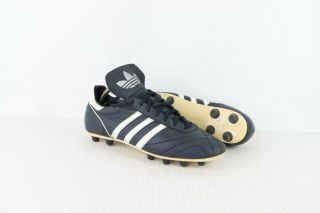 Vintage 90s Adidas Profi Mens Size 9.  5 Kangaroo Leather Soccer Cleats Shoes Navy