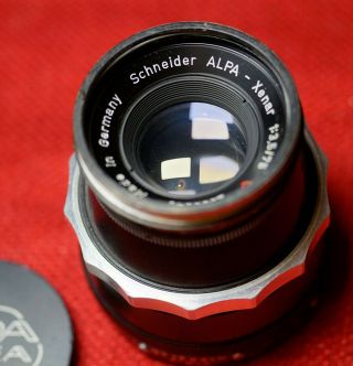 Rare Schneider Alpa - Xenar 75mm f:3.  5 lens,  Less than 500 made 2