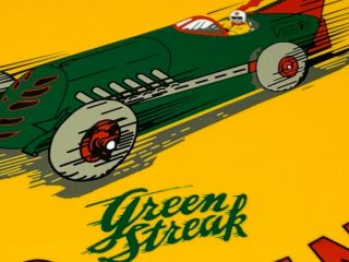 VINTAGE SHELL GREEN STREAK GASOLINE W/ CAR 11 3/4 