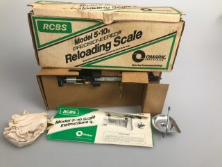 Nos Vintage Rcbs Model 5 - 10 Powder Reloading Scale 09070
