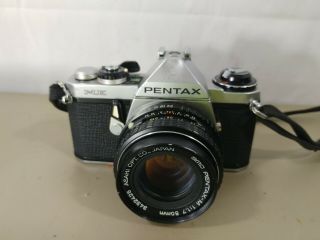 Vintage Pentax Asahi Me Slr Film Camera W/ Smc Pentax - M Lens 1:1.  7 50mm