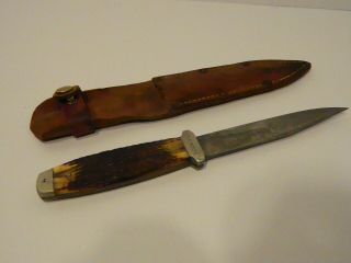 Vintage Shumate 4 Bowie Style Hunting Fighting Knife W/sheath