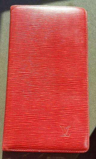Vintage 1993 Louis Vuitton Red Epi Business Card Holder or credit card holder 4