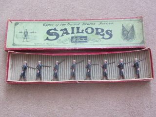 Vintage Britains Set Of 8 " Types Of United States Forces - Sailors "