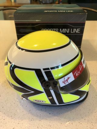 Jenson Button Brawn Mercedes 2009 F1 Formula One Mini 1/2 Helmet Rare Visor 6