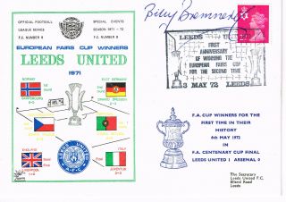 Rare Billy Bremner Signed Fdc Leeds United Autograph First Day Cover Utd