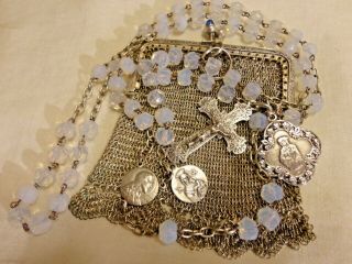 Antique Sterling Silver Rosary Nun 