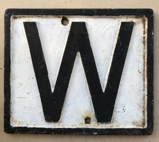 W Whistle Point Vintage Cast Iron Embossed S.  A.  R Railways Train Sign