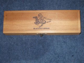 Vintage Blackfeet Indian Pencils In Wood Box
