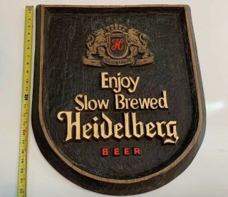 Vintage Slow Brewed Heidelberg Beer Sign - Blatz Bar Brewery - RARE - LOOK 2