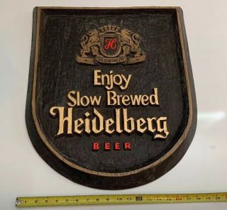 Vintage Slow Brewed Heidelberg Beer Sign - Blatz Bar Brewery - RARE - LOOK 3