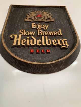 Vintage Slow Brewed Heidelberg Beer Sign - Blatz Bar Brewery - RARE - LOOK 4