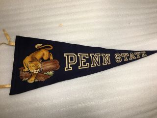 Vintage Penn State Nittany Lions Football Pennant 100 Wool - Very Early