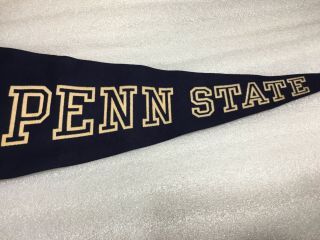 Vintage PENN STATE Nittany Lions Football Pennant 100 Wool - Very Early 3