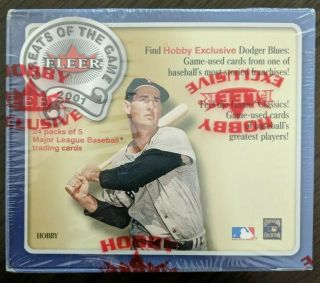 2001 Fleer Greats Of The Game Baseball Hobby Box 24 Packs Rare Boxes