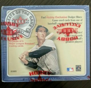 2001 Fleer Greats Of The Game Baseball Hobby Box 24 Packs Rare Boxes 6
