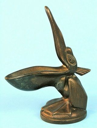Max Le Verrier Art Deco Pelican Pipe Rest Vintage Bronzed Cigar Holder Ashtray