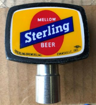 Vintage Mellow Sterling Beer Tap Brewers Heileman Evansville Indiana Pilsner