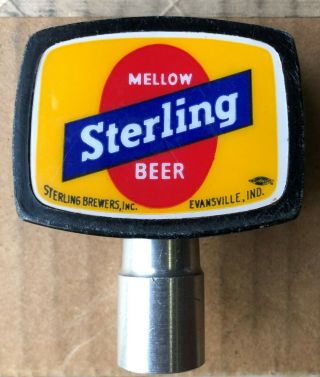 Vintage Mellow Sterling Beer Tap Brewers Heileman Evansville Indiana Pilsner 3