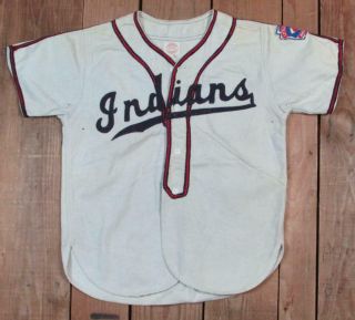 Vintage 1960s Indians Boys Baseball Uniform PA.  Little League Team Shirt/Pants 30 2