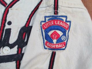 Vintage 1960s Indians Boys Baseball Uniform PA.  Little League Team Shirt/Pants 30 4