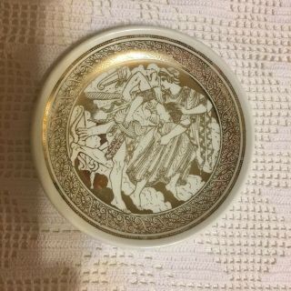 Fornasetti Mitologia: 5 Vtg Mini Plates Coasters Greek Mythology Made In Italy 5