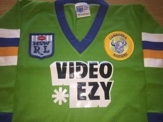 CANBERRA RAIDERS 1990 VIDEO EZY VINTAGE M - SPORT NRL SHIRT JERSEY YOUTH OR WOMEN 3
