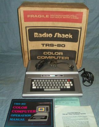 Vintage Radio Shack Trs - 80 Computer With Box And Accessories Paperwork