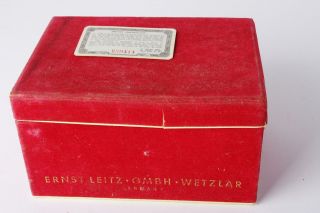 Leica Leitz Vintage Red Velvet Box Only For M3 Camera - Rare