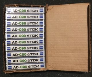 10 Vintage Tdk Ad - C90 Cassette Tape Boxed Japan