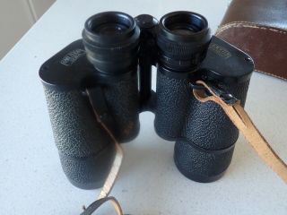 Vintage Carl Zeiss,  Jena,  Jenoptem 10 x 50 W binoculars in a brown case 3