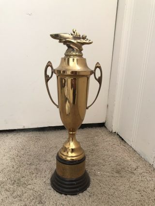 Antique Vintage Outboard Power Boat Racing Trophy 1948 Indiana State Champion